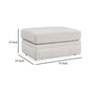 Ashley Maite Ottoman Modern Chalk Gray Polyester Soft Cushions 34 Inch BM331861