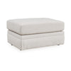 Ashley Maite Ottoman, Modern Chalk Gray Polyester, Soft Cushions, 34 Inch