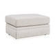Ashley Maite Ottoman, Modern Chalk Gray Polyester, Soft Cushions, 34 Inch