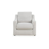 Ashley Maite Accent Armchair Modern Sloped Arms Soft Chalk Gray Polyester BM331862