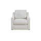Ashley Maite Accent Armchair Modern Sloped Arms Soft Chalk Gray Polyester BM331862