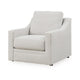 Ashley Maite Accent Armchair Modern Sloped Arms Soft Chalk Gray Polyester BM331862