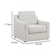 Ashley Maite Accent Armchair Modern Sloped Arms Soft Chalk Gray Polyester BM331862