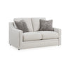 Ashley Maite Loveseat, Modern Chalk Gray Polyester, 2 Throw Pillows, 62 Inch