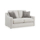 Ashley Maite Loveseat, Modern Chalk Gray Polyester, 2 Throw Pillows, 62 Inch