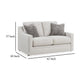Ashley Maite Loveseat Modern Chalk Gray Polyester 2 Throw Pillows 62 Inch BM331863