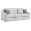 Ashley Maite Sofa, Modern Chalk Gray Polyester, 4 Throw Pillows, 88 Inch