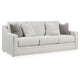 Ashley Maite Sofa, Modern Chalk Gray Polyester, 4 Throw Pillows, 88 Inch