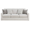 Ashley Maite Sofa Modern Chalk Gray Polyester 4 Throw Pillows 88 Inch BM331864