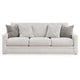 Ashley Maite Sofa Modern Chalk Gray Polyester 4 Throw Pillows 88 Inch BM331864