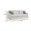 Ashley Maite Sofa Modern Chalk Gray Polyester 4 Throw Pillows 88 Inch BM331864