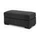 Ashley Wryen Accent Ottoman Modern Plush Onyx Black Polyester 44 Inch BM331865
