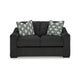 Ashley Wryen Loveseat Onyx Black Polyester 2 Accent Throw Pillows 67 Inch BM331867