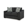 Ashley Wryen Loveseat Onyx Black Polyester 2 Accent Throw Pillows 67 Inch BM331867