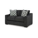 Ashley Wryen Loveseat Onyx Black Polyester 2 Accent Throw Pillows 67 Inch BM331867