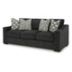 Ashley Wryen Sofa Onyx Black Polyester 4 Accent Throw Pillows 93 Inch BM331868