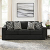 Ashley Wryen Sofa, Onyx Black Polyester, 4 Accent Throw Pillows, 93 Inch