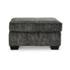 Ashley Layla Accent Ottoman, Contemporary Dark Gray Polyester, Black, 35 Inch