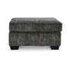 Ashley Layla Accent Ottoman Contemporary Dark Gray Polyester Black 35 Inch BM331871