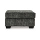 Ashley Layla Accent Ottoman Contemporary Dark Gray Polyester Black 35 Inch BM331871