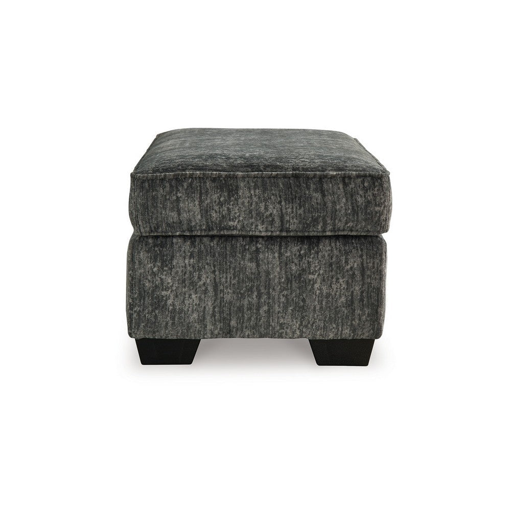 Ashley Layla Accent Ottoman Contemporary Dark Gray Polyester Black 35 Inch BM331871