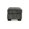 Ashley Layla Accent Ottoman, Contemporary Dark Gray Polyester, Black, 35 Inch