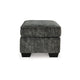 Ashley Layla Accent Ottoman, Contemporary Dark Gray Polyester, Black, 35 Inch