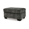 Ashley Layla Accent Ottoman, Contemporary Dark Gray Polyester, Black, 35 Inch