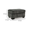 Ashley Layla Accent Ottoman, Contemporary Dark Gray Polyester, Black, 35 Inch