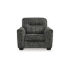Ashley Layla Accent Armchair, Extra Plush Cushioned Dark Gray Polyester