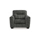 Ashley Layla Accent Armchair Extra Plush Cushioned Dark Gray Polyester