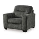 Ashley Layla Accent Armchair, Extra Plush Cushioned Dark Gray Polyester