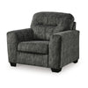Ashley Layla Accent Armchair Extra Plush Cushioned Dark Gray Polyester