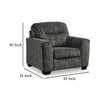 Ashley Layla Accent Armchair, Extra Plush Cushioned Dark Gray Polyester