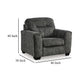 Ashley Layla Accent Armchair, Extra Plush Cushioned Dark Gray Polyester