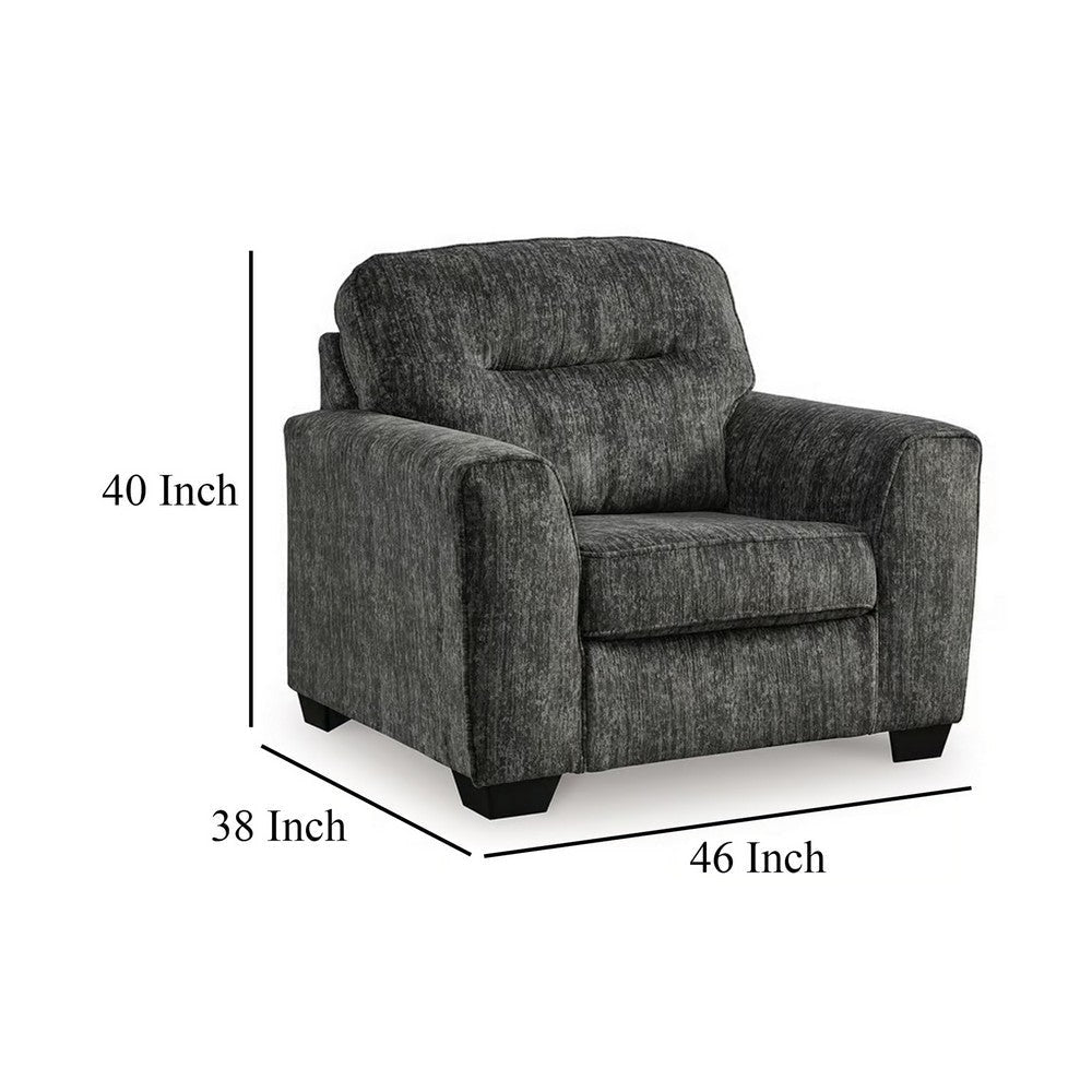 Ashley Layla Accent Armchair Extra Plush Cushioned Dark Gray Polyester