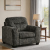 Ashley Layla Accent Armchair, Extra Plush Cushioned Dark Gray Polyester
