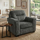 Ashley Layla Accent Armchair, Extra Plush Cushioned Dark Gray Polyester