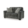 Ashley Layla Loveseat Plush Dark Gray Polyester 2 Accent Pillows 67 Inch BM331873