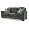 Ashley Layla Sofa Extra Plush Dark Gray Polyester 2 Accent Pillows 90 Inch BM331874