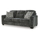 Ashley Layla Sofa Extra Plush Dark Gray Polyester 2 Accent Pillows 90 Inch BM331874
