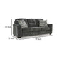 Ashley Layla Sofa Extra Plush Dark Gray Polyester 2 Accent Pillows 90 Inch BM331874