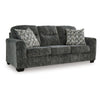 Ashley Layla Sofa, Extra Plush Dark Gray Polyester, 2 Accent Pillows, 90 Inch