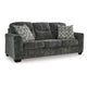 Ashley Layla Sofa, Extra Plush Dark Gray Polyester, 2 Accent Pillows, 90 Inch
