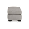 Ashley Delaney Ottoman, Flannel Gray Polyester, Soft Cushioned Top, 44 Inch
