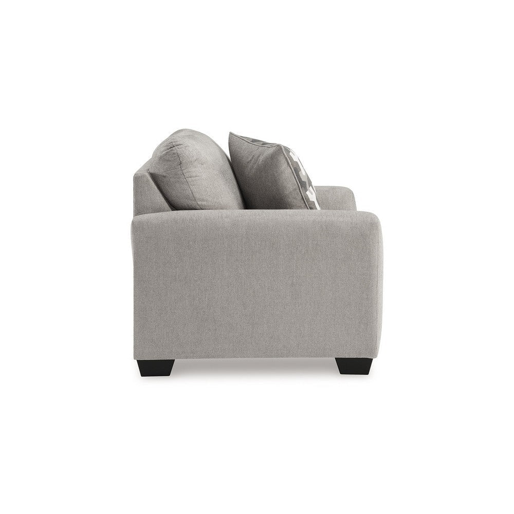 Ashley Delaney Accent Armchair Flannel Gray Polyester 1 Throw Pillow Black BM331880