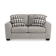Ashley Delaney Loveseat Flannel Gray Polyester 2 Throw Pillows 71 Inch BM331881