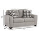 Ashley Delaney Loveseat Flannel Gray Polyester 2 Throw Pillows 71 Inch BM331881