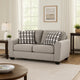 Ashley Delaney Loveseat, Flannel Gray Polyester, 2 Throw Pillows, 71 Inch