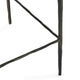 Ocea Counter Stool with Cocoa Brown Leather Seat Textured Iron Legs